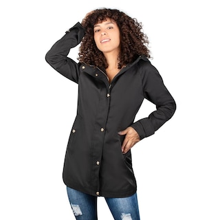 Foto 1 | Foto 1 | Chamarra Larga Con Gorro Ajustable Mujer Negro