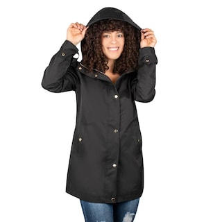 Foto 3 | Foto 3 | Chamarra Larga Con Gorro Ajustable Mujer Negro