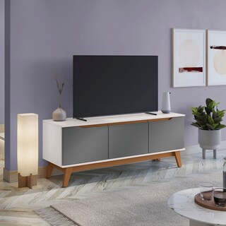Foto 1 | Foto 1 | Mueble Tv 55'' Kappesberg 136cm Con 3 Puertas Blanco/gris