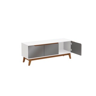 Foto 7 | Foto 7 | Mueble Tv 55'' Kappesberg 136cm Con 3 Puertas Blanco/gris