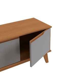 Foto 6 | Foto 6 | Mueble Tv 55'' Kappesberg 136cm Con 3 Puertas Canela/gris