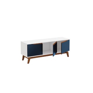 Foto 8 | Foto 8 | Mueble Tv 55'' Kappesberg 136cm Con 3 Puertas Blanco/azul