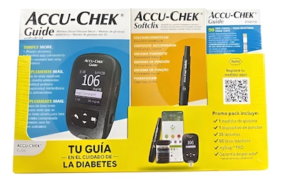 Foto 1 | Foto 1 | Glucómetro Accu Chek Guide + Softclix Kit + Tiras Reactivas