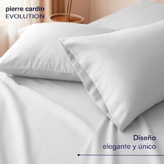 Foto 4 | Foto 4 | Juego De Sábanas Queen 100% Microfibra Suave Pierre Cardin Blanco
