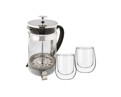 Foto 1 | Foto 1 | Set Hudson Cafetera Embolo Francesa 600ml + 2 Vasos Térmicos