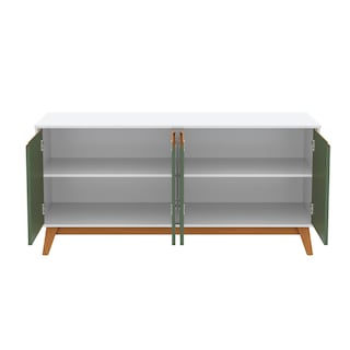Foto 6 | Foto 6 | Aparador Bufetero Kappesberg 156cm 4 Puertas Blanco/verde