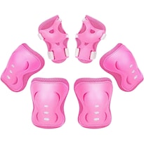 Set De Protección Infantil Para Patinaje Scooter Y Bicicleta – Rodilleras Coderas Y Muñequeras Con Carcasa Antigolpes Y Malla