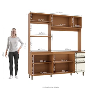 Foto 3 | Foto 3 | Cocina Integral Kappesberg 192.5cm Canela/blanco Sin Tarja
