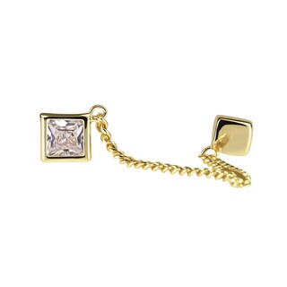 Foto 1 | Foto 1 | Piercing Mancini Cuadrado Dorado Zirconia