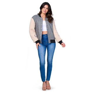 Foto 1 | Foto 1 | Chamarra De Doble Textura Roman Fashion /juvenil 9057 (gris) Gris