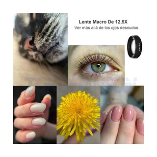 Foto 2 | Foto 2 | Lente Macro Gran Angular 12.5x 2 En 1 Teléfono Móvil 0.45x Eo Safe Imports Esi-21737 Negro