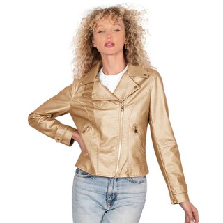 Foto 1 | Foto 1 | Chamarra Vinipiel Mujer Dorado