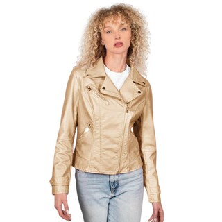 Foto 2 | Foto 2 | Chamarra Vinipiel Mujer Dorado