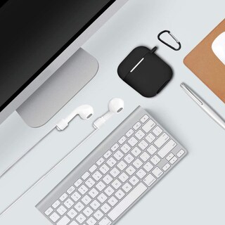 Foto 6 | Foto 6 | Funda De Silicona Compatible Con Airpods 1 Y 2 Generación Negra