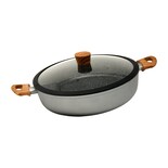 Arrocera Westinghouse Antiadherente De Mármol Gris Madera 28 Cm