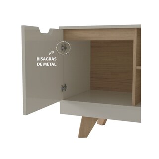 Foto 5 | Foto 5 | Mueble Para Tv Bertolini Michigan Off White Roble Para Pantalla Hasta 55''