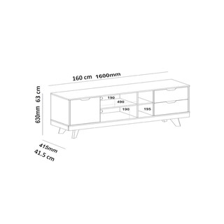 Foto 7 | Foto 7 | Mueble Para Tv Bertolini Michigan Off White Roble Para Pantalla Hasta 55''