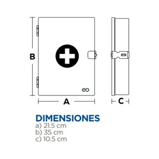 Foto 2 | Foto 2 | Caja Para Botiquín De Primeros Auxilios Eo Safe Imports Esi-21748 Blanco
