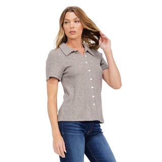Foto 2 | Foto 2 | Blusa Tejida Con Botones Roman Fashion /juvenil 231 (gris) Gris