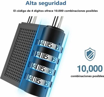 Foto 4 | Foto 4 | 2 Piezas Candados Belug De Combinación Negro 1.3inch Negro