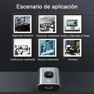 Foto 3 | Foto 3 | Switch Hdmi Belug 4k 3d 2 En 1 Bidireccional Conmutador Gris