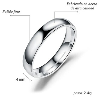 Foto 2 | Foto 2 | Joyería De Pareja Xtellar Talla 10: Elegante Anillo En Titanio Puro Y Acero Inoxidable