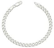 Pulsera Unisex Xtellar Chapado En Plata Ley 925 Diseño Cubano Barbado Atemporal Y Versátil