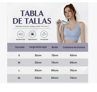 Foto 5 | Foto 5 | Tops Deportivos Gym Mujer Ajustable