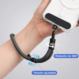 Foto 2 | Foto 2 | 2pz Colgantes Y Correas Celular Ajustable Eo Safe Imports Esi-21733 Negro