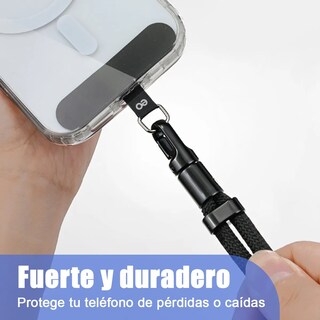 Foto 3 | Foto 3 | 2pz Colgantes Y Correas Celular Ajustable Eo Safe Imports Esi-21733 Negro