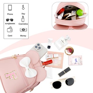 Foto 5 | Foto 5 | Minimochila Kkxiu De Piel Sintética Con Diseño De Lazo Para Niñas Color Rosa - Venta Internacional.