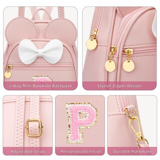 Foto 4 | Foto 4 | Minimochila Kkxiu De Piel Sintética Con Diseño De Lazo Para Niñas Color Rosa - Venta Internacional.
