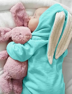 Foto 5 | Foto 5 | Mameluco Con Forma De Conejo Costume Agqt Para Bebés Y Niños Orejas De Conejo Azul Claro 3-6 M - Venta Internacional.