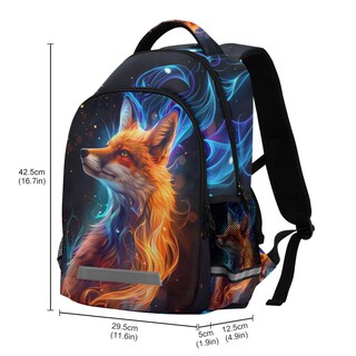 Foto 5 | Foto 5 | Mochila Wevibofu Fire Fox Naranja Azul Para Niños De 6 A 12 Años - Venta Internacional.