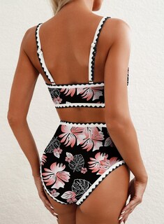 Foto 2 | Foto 2 | Conjunto De Bikini Herseas Con Estampado Floral Y Cintura Alta Acolchado Para Mujer - Venta Internacional.
