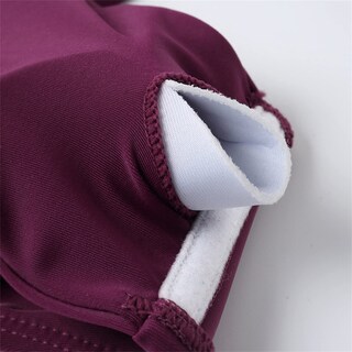Foto 5 | Foto 5 | Conjunto De Bikini Moshengqi Para Mujer Con Tirantes Finos Corte Alto Rojo Vino - Venta Internacional.
