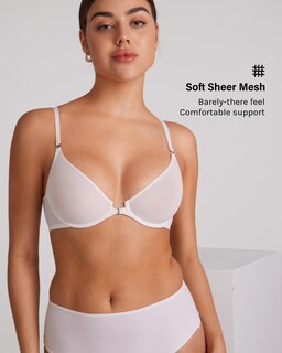 Foto 2 | Foto 2 | Sujetador Inlyric Consufy Con Cierre Frontal Transparente Demesh 34a - Venta Internacional.