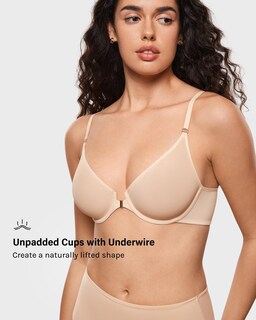 Foto 5 | Foto 5 | Sujetador Inlyric Cosnufy Con Cierre Frontal Transparente Demi Beige 36b Para Mujer - Venta Internacional.