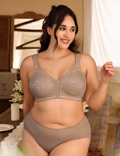 Foto 4 | Foto 4 | Bra Deyllo Para Mujer Cobertura Total Talla Grande 40b Caramelo Y Leopardo - Venta Internacional.