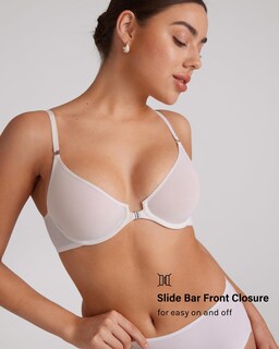 Foto 3 | Foto 3 | Sujetador Inlyric Consufy Con Cierre Frontal Transparente Demesh 32a - Venta Internacional.