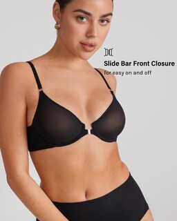 Foto 3 | Foto 3 | Sujetador Inlyric Cosnufy Con Cierre Frontal Transparente Demi Black 38b Para Mujer - Venta Internacional.