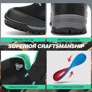 Foto 5 | Foto 5 | Botas De Senderismo R Cord Impermeables Para Mujer Totalmente Negras Talla 7.5 - Venta Internacional.