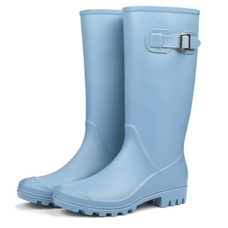 Foto 4 | Foto 4 | Botas De Lluvia Dksuko Impermeables Wellington Rubber Blue Para Mujer - Venta Internacional.