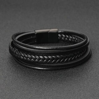 Foto 5 | Foto 5 | Pulsera De Cuero Con Hebilla Magnética Para Hombre O Mujer - Venta Internacional.