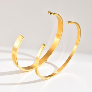 Foto 4 | Foto 4 | Brazalete Mealguet De Acero Inoxidable Para Hombre 2 Unidades Chapado En Oro - Venta Internacional.