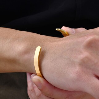 Foto 7 | Foto 7 | Brazalete Mealguet De Acero Inoxidable Para Hombre 2 Unidades Chapado En Oro - Venta Internacional.