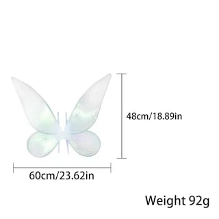 Foto 2 | Foto 2 | Princess Fairy Wings De Organza Transparente 48 X 60 Cm Para Niños - Venta Internacional.