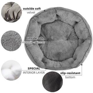 Foto 4 | Foto 4 | Cama Para Mascotas Asvin Small Para Perros Pequeños Y Gatos De Interior Color Gris - Venta Internacional.