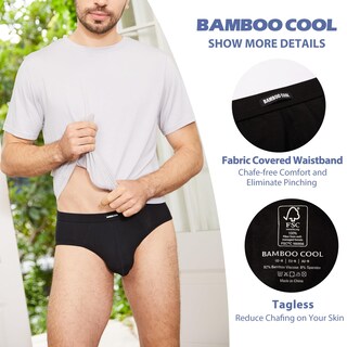 Foto 2 | Foto 2 | Calzoncillos Bamboo Cool Para Hombre Ropa Interior Suave Y Cómoda Sin Etiqueta - Venta Internacional.