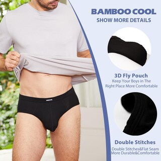 Foto 3 | Foto 3 | Calzoncillos Bamboo Cool Para Hombre Ropa Interior Suave Y Cómoda Sin Etiqueta - Venta Internacional.